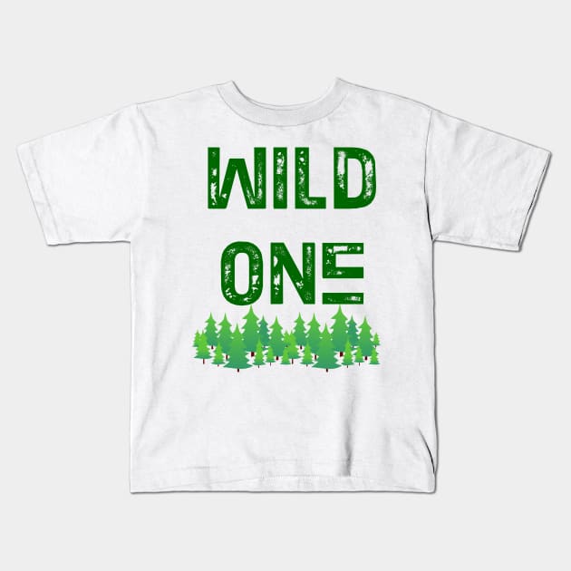 Wild One, 1 Kids T-Shirt by cheekymonkeysco